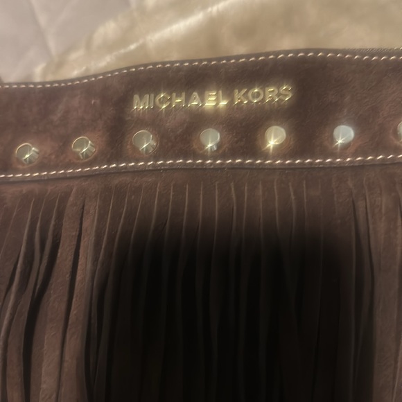 Michael Kors fringe suede purse cross body - Picture 2 of 5